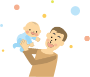 赤ちゃんの笑顔 育児 無料イラスト フリー素材 3